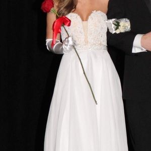Sherri Hill white formal gown